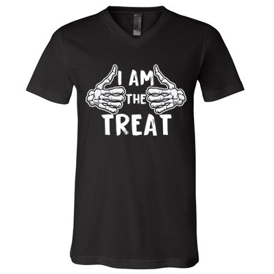I Am The Treat Funny Halloween V-Neck T-Shirt
