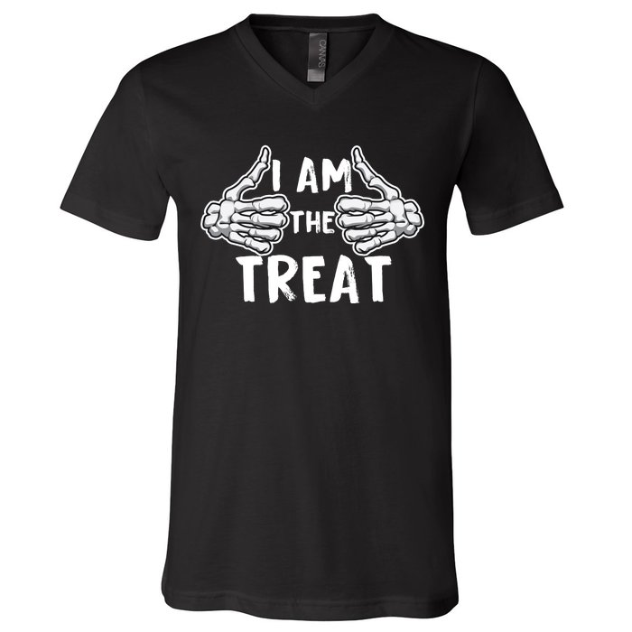 I Am The Treat Funny Halloween V-Neck T-Shirt