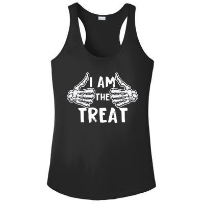 I Am The Treat Funny Halloween Ladies PosiCharge Competitor Racerback Tank