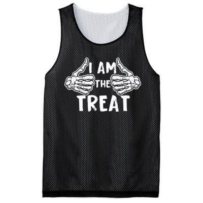 I Am The Treat Funny Halloween Mesh Reversible Basketball Jersey Tank