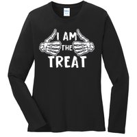 I Am The Treat Funny Halloween Ladies Long Sleeve Shirt