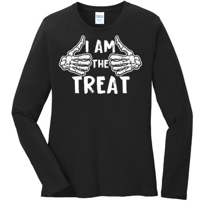 I Am The Treat Funny Halloween Ladies Long Sleeve Shirt