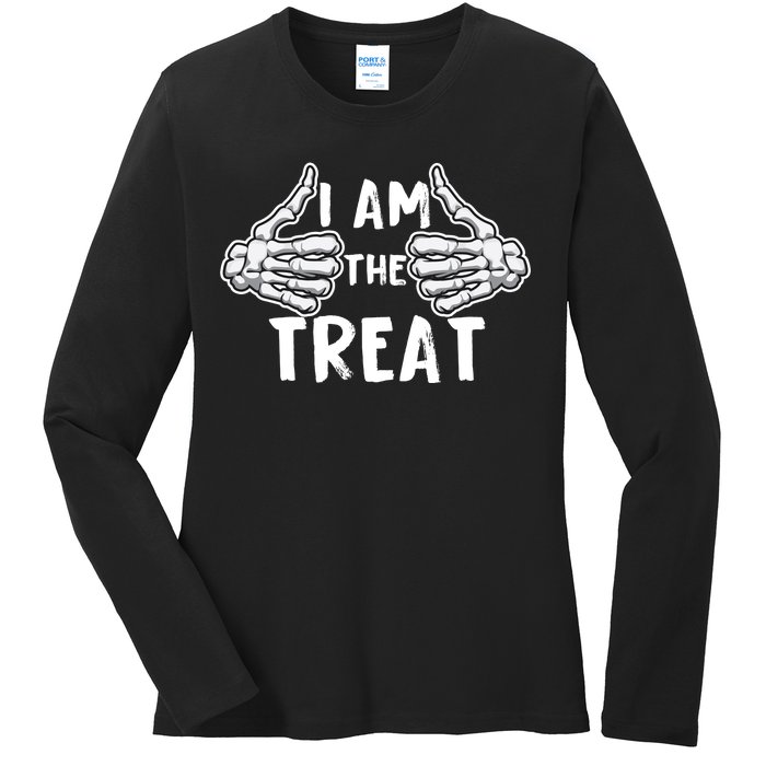 I Am The Treat Funny Halloween Ladies Long Sleeve Shirt