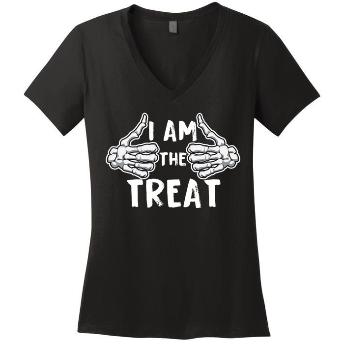 I Am The Treat Funny Halloween Women's V-Neck T-Shirt