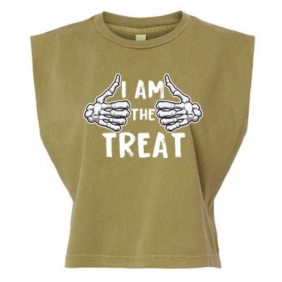 I Am The Treat Funny Halloween Garment-Dyed Women's Muscle Tee