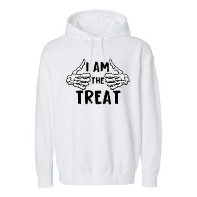 I Am The Treat Funny Halloween Garment-Dyed Fleece Hoodie