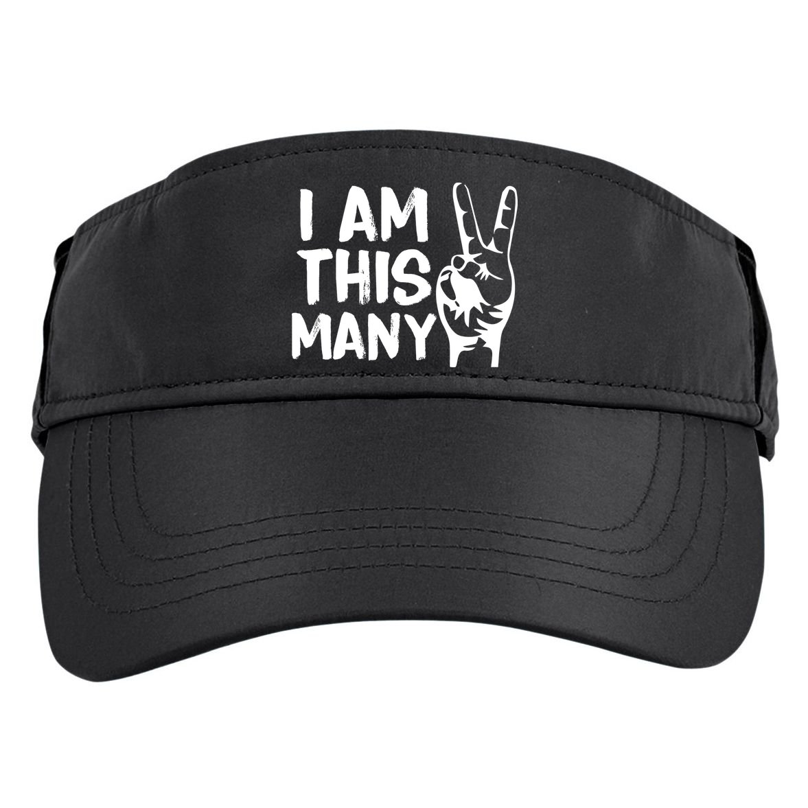 I AM This Many 2 Years Old Adult Drive Performance Visor