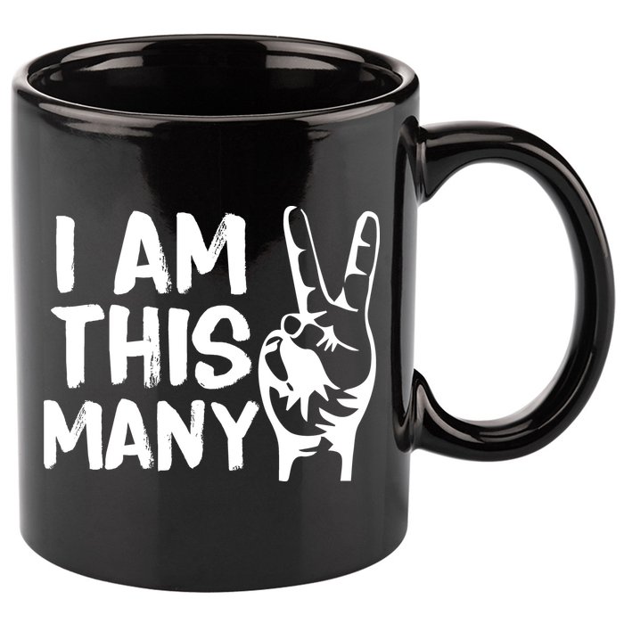 I AM This Many 2 Years Old 11oz C Handle Ceramic Mug