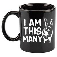 I AM This Many 2 Years Old 11oz C Handle Ceramic Mug