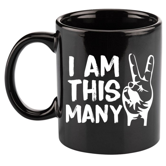 I AM This Many 2 Years Old 11oz C Handle Ceramic Mug
