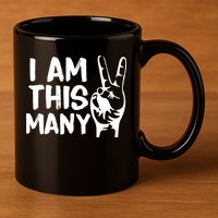 I AM This Many 2 Years Old 11oz C Handle Ceramic Mug