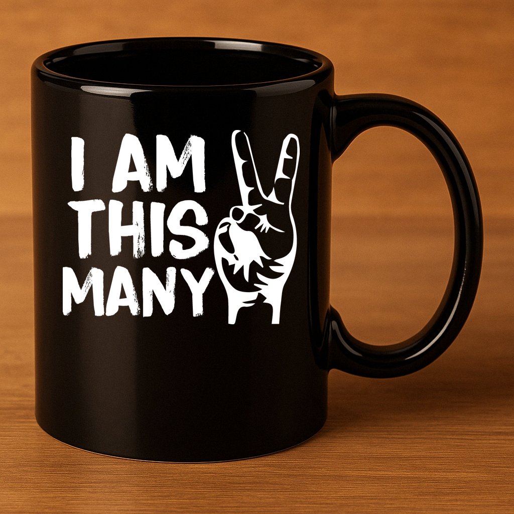 I AM This Many 2 Years Old 11oz C Handle Ceramic Mug