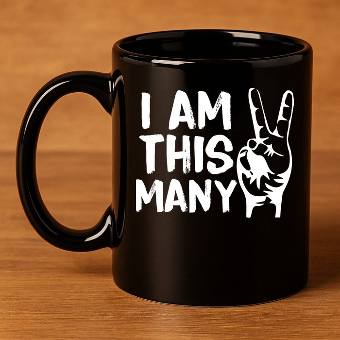 I AM This Many 2 Years Old 11oz C Handle Ceramic Mug