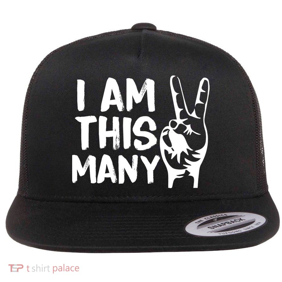 I AM This Many 2 Years Old Flatbill Hat