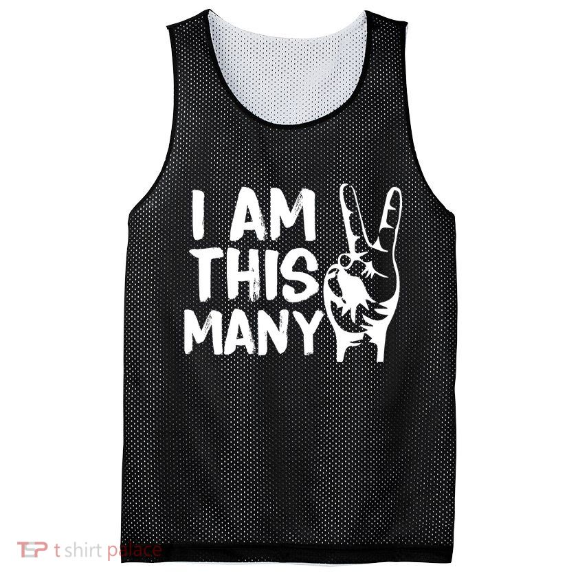 I AM This Many 2 Years Old Mesh Reversible Basketball Jersey Tank