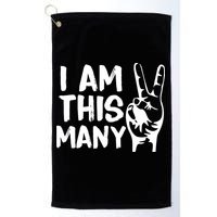 I AM This Many 2 Years Old Golf Towel