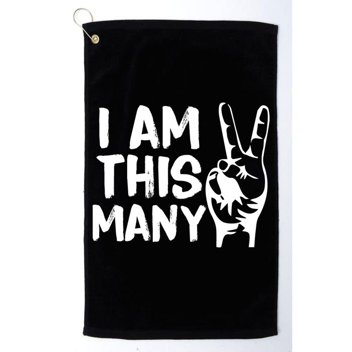 I AM This Many 2 Years Old Golf Towel