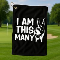 I AM This Many 2 Years Old Golf Towel