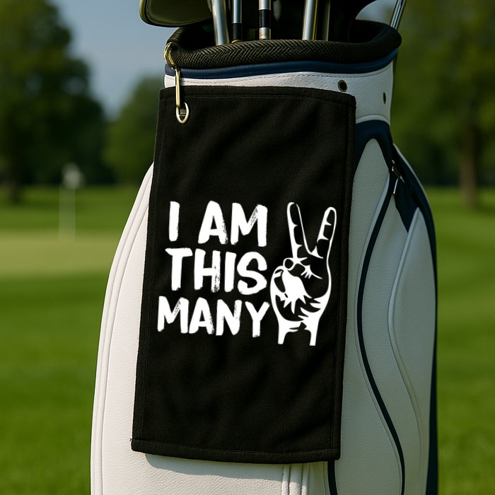 I AM This Many 2 Years Old Golf Towel