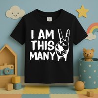 I AM This Many 2 Years Old Toddler T-Shirt