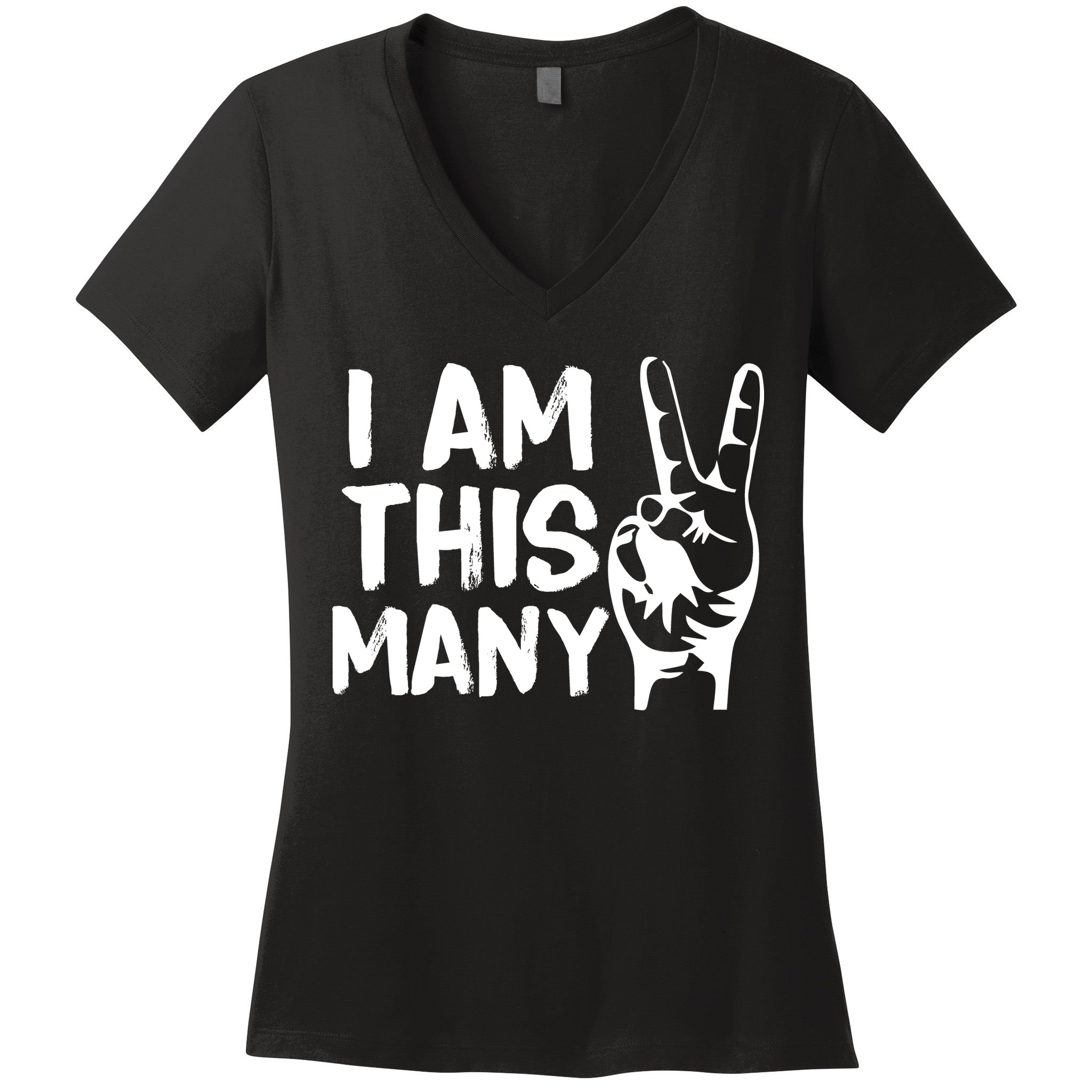I AM This Many 2 Years Old Women's V-Neck T-Shirt