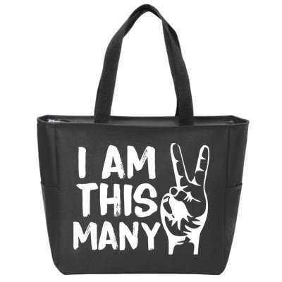 I AM This Many 2 Years Old Zip Tote Bag