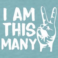I AM This Many 2 Years Old Sueded Cloud Jersey T-Shirt