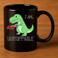 I Am Unstoppable Dinosaur 11oz C Handle Ceramic Mug