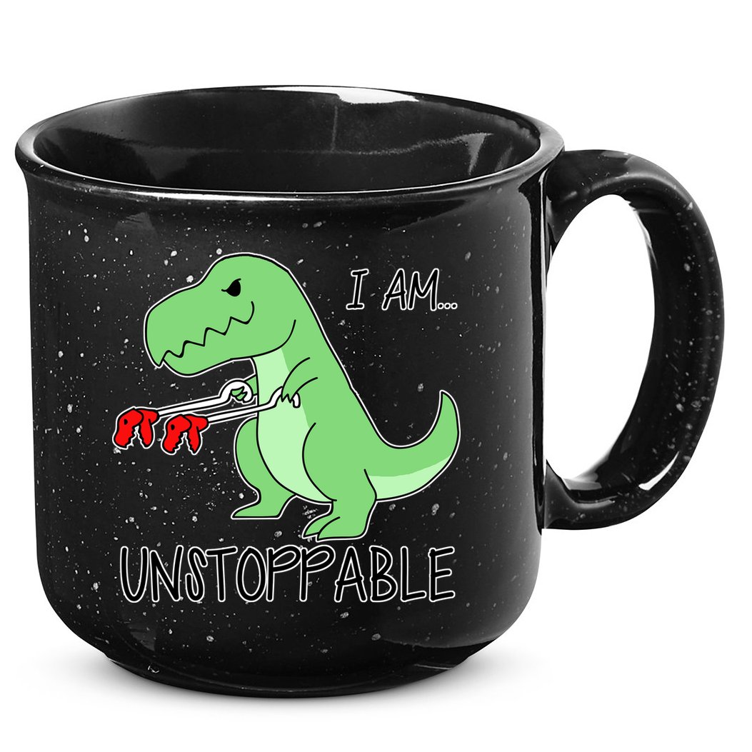 I Am Unstoppable Dinosaur 15oz Campfire Ceramic Mug