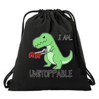 I Am Unstoppable Dinosaur Drawstring Bag