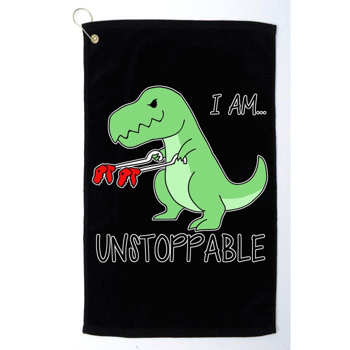 I Am Unstoppable Dinosaur Golf Towel