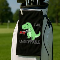 I Am Unstoppable Dinosaur Golf Towel