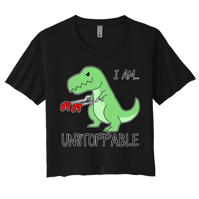 I Am Unstoppable Dinosaur Crop Top