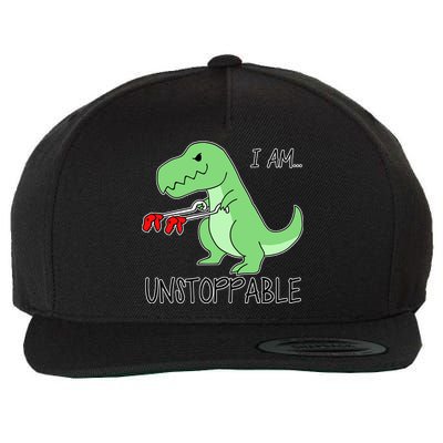 I Am Unstoppable Dinosaur Wool Snapback Cap