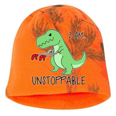 I Am Unstoppable Dinosaur Kati - Camo Knit Beanie