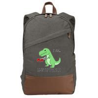 I Am Unstoppable Dinosaur Cotton Canvas Backpack
