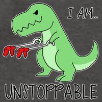 I Am Unstoppable Dinosaur Vector Backpack