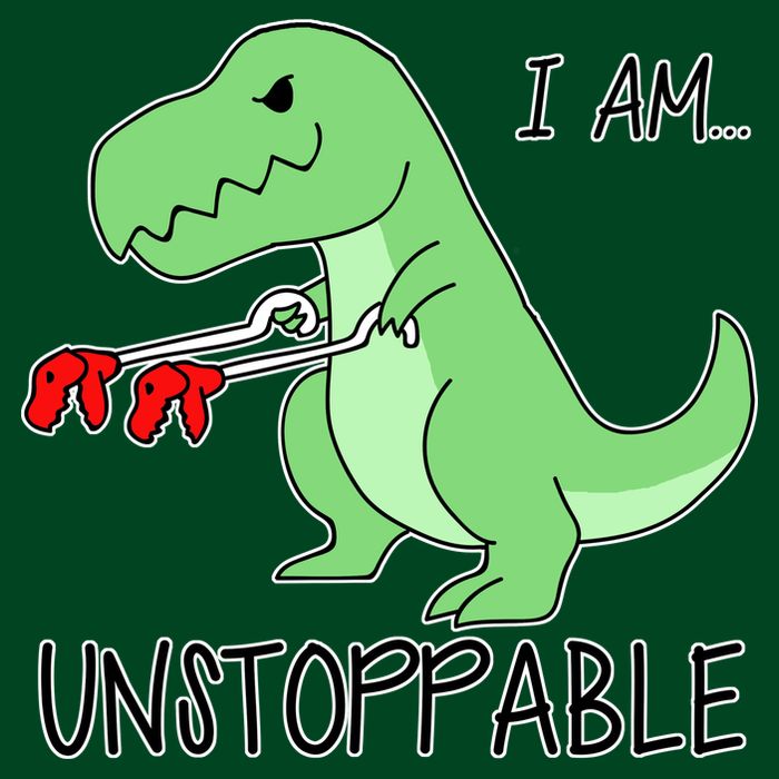 I Am Unstoppable Dinosaur Apron