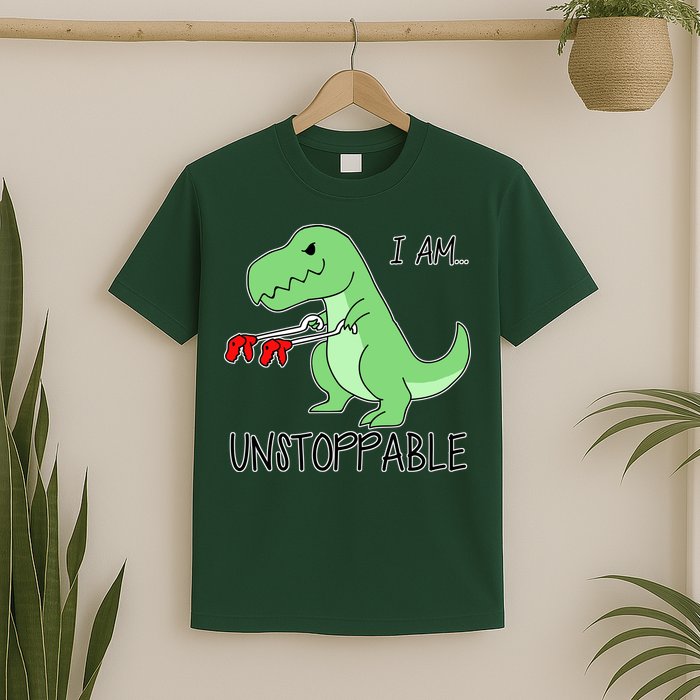 I Am Unstoppable Dinosaur T-Shirt