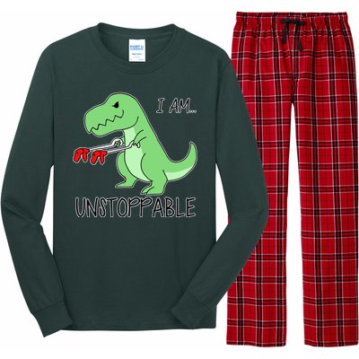 I Am Unstoppable Dinosaur Long Sleeve Pajama Set