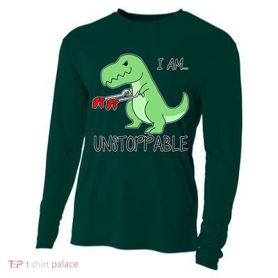 I Am Unstoppable Dinosaur Cooling Performance Long Sleeve Crew