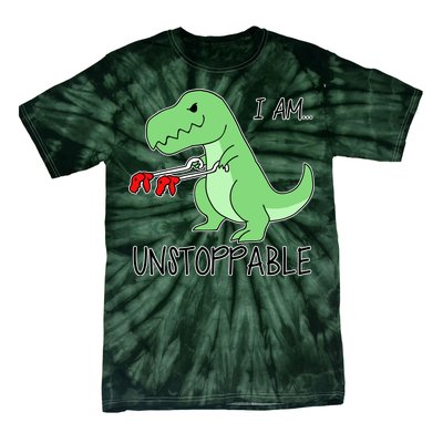 I Am Unstoppable Dinosaur Tie-Dye T-Shirt