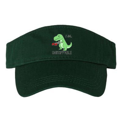 I Am Unstoppable Dinosaur Valucap Bio-Washed Visor