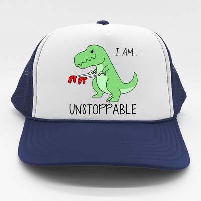 I Am Unstoppable Dinosaur Trucker Hat