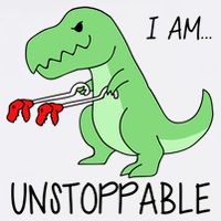 I Am Unstoppable Dinosaur Garment-Dyed Sweatshirt
