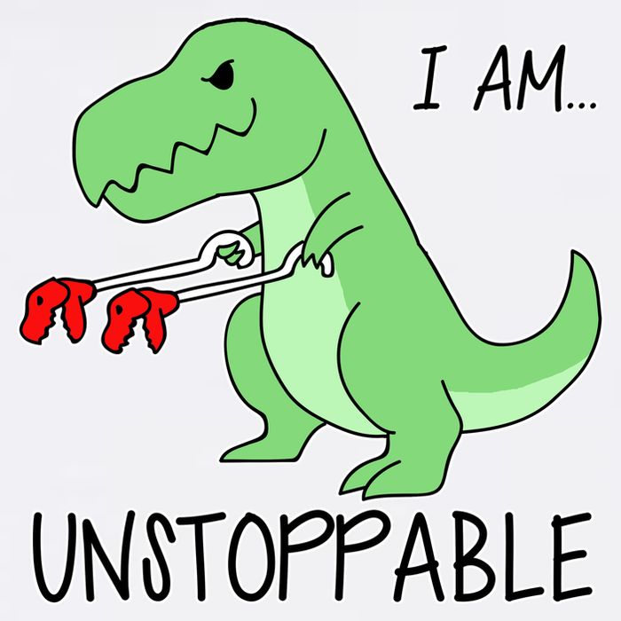 I Am Unstoppable Dinosaur Garment-Dyed Sweatshirt