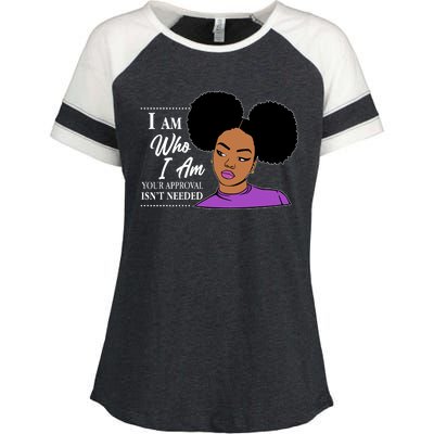 I Am Who I Am Your Approval Isn't Needed Enza Ladies Jersey Colorblock Tee