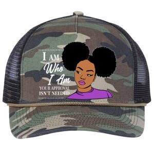 I Am Who I Am Your Approval Isn't Needed Retro Rope Trucker Hat Cap