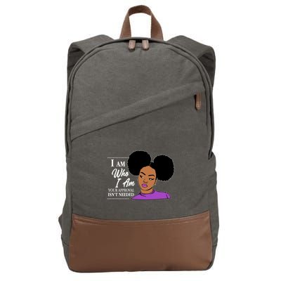 I Am Who I Am Your Approval Isn't Needed Cotton Canvas Backpack