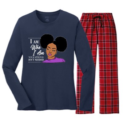 I Am Who I Am Your Approval Isn't Needed Women's Long Sleeve Flannel Pajama Set 